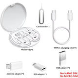 Multi USB Type Adapter Cable Kit 60W Charging Universal Set - WHITE