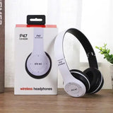 Foldable Wireless Bluetooth 5.0 Over Ear Headphones - WHITE