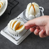 Multifunctional PP Base egg cutter 2-in-1 stainless steel wire pull egg cutter for hanging high-quality kitchen