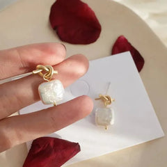 Natural Pearl Earrings in Elegant Design with Free Shipping Available - Himpall