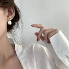 Natural Pearl Earrings in Elegant Design with Free Shipping Available - Himpall