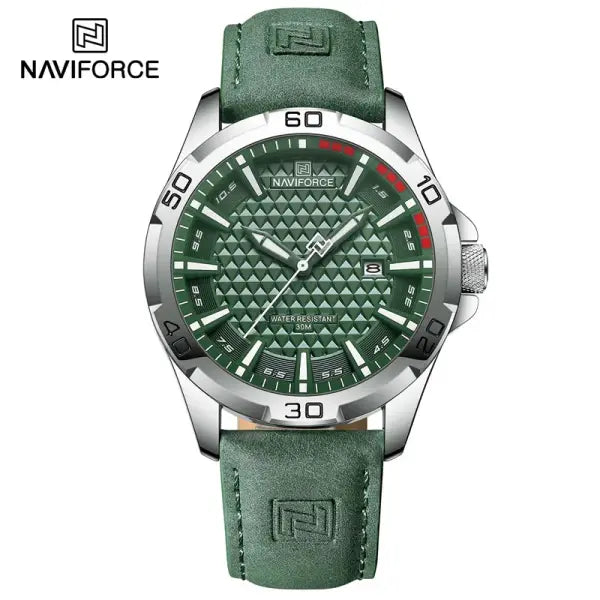 NAVIFORCE Men Fashion Quartz Watch with Round Alloy Case Shape