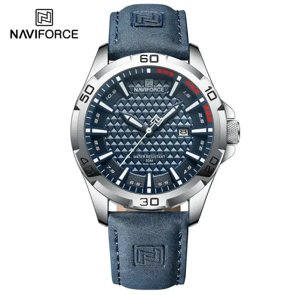 NAVIFORCE Men Fashion Quartz Watch with Round Alloy Case Shape