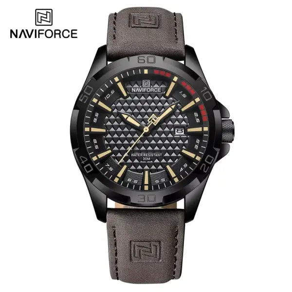 NAVIFORCE Men Fashion Quartz Watch with Round Alloy Case Shape