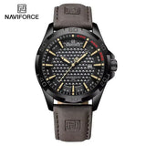 NAVIFORCE Men Fashion Quartz Watch with Round Alloy Case Shape