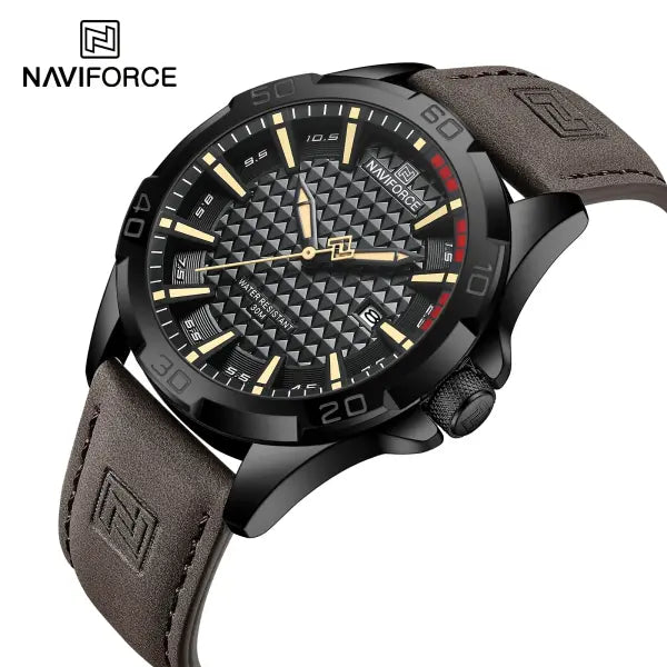 NAVIFORCE Men Fashion Quartz Watch with Round Alloy Case Shape - BYDBN-