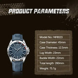 NAVIFORCE Men Fashion Quartz Watch with Round Alloy Case Shape