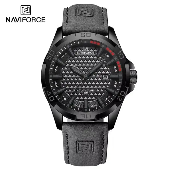 NAVIFORCE Men Fashion Quartz Watch with Round Alloy Case Shape