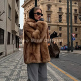 Neo Mint Luxury Brand Fashion Women Yellow Striped Faux Fur Jacket Coat Chic Girls 2025 Winter Oversized Warm Outerwear