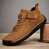 Handmade Leather Men’s Sneakers: Premium Breathable Casual Shoes & Outdoor Ankle Boots