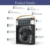 New 3 In 1 Fan AIr Conditioner Household Mini Air Cooler LED Night Light Portable Humidifier Air Adjustment Fan Office