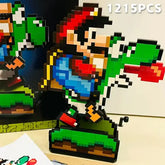 New 71438 Building Block Set - Super Mario World: Mario & Yoshi 3D Puzzle Model - Creative Building Toy for Kids &