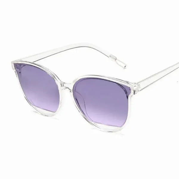 Vintage Metal Fashion Sunglasses UV400 Protection - 3 Trans Purple / As Picture