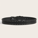 New Belts For Women High Quality Luxury Brand Punk Goth Rivet Black Jeans Unisex Men Belt Paw Skull Buckle Waistband