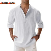 Cotton Linen Casual Shirts Four Seasons Breathable Everyday Wear