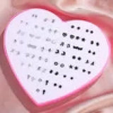 Resin Stud Earrings 36 Pair Set Geometric Shapes for Girls Fashion - ZJ9790