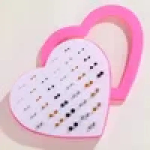 Resin Stud Earrings 36 Pair Set Geometric Shapes for Girls Fashion - ZJ9790