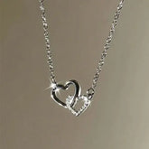 Pendant necklaces occasion party silver heart fashion jewelry - XL997