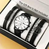 Luxury Hip Hop Men Watch Set with Arabic Numeral Markers - Other