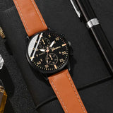 Luxury Hip Hop Men Watch Set with Arabic Numeral Markers