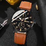 Luxury Hip Hop Men Watch Set with Arabic Numeral Markers