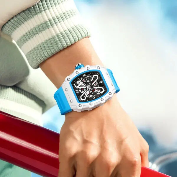 Luminous Display Quartz Watch Silicone Band Hip-Hop Style