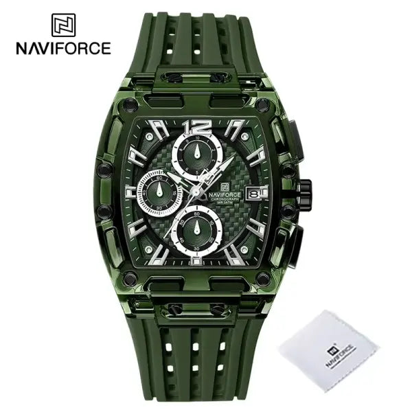 Silicone Band Quartz Chronograph Watch 5ATM Waterproof - GNGNGN-