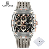Silicone Band Quartz Chronograph Watch 5ATM Waterproof - SRGGY