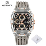 Silicone Band Quartz Chronograph Watch 5ATM Waterproof - SRGGY-