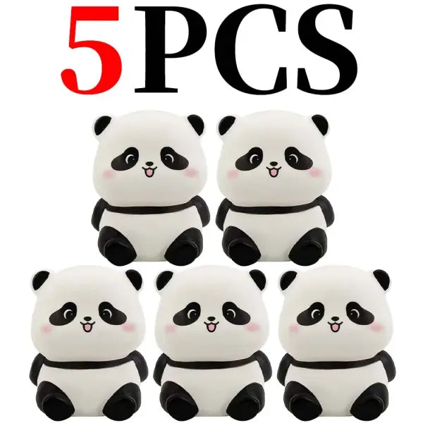 Panda LED Night Light for Unisex (Plastic) Creative Kids Decor - B 5Pcs