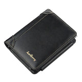 Baellerry High Quality Zipper Short Wallet for Men with Card Holder - Black