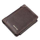Baellerry High Quality Zipper Short Wallet for Men with Card Holder - Coffee