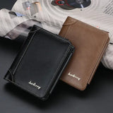 Baellerry High Quality Zipper Short Wallet for Men with Card Holder