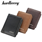 Baellerry High Quality Zipper Short Wallet for Men with Card Holder