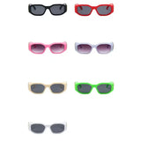 Retro Irregular Square Sunglasses with UV400 Resin Lenses