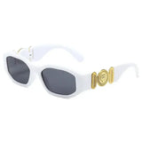 Retro Irregular Square Sunglasses with UV400 Resin Lenses - G / 1PC