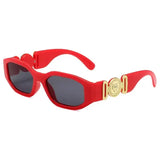 Retro Irregular Square Sunglasses with UV400 Resin Lenses - B / 1PC