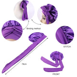 Women’s Satin Sleeping Cap with Solid Wide Band and Edge Wrap