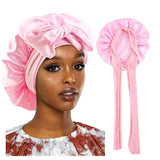 Women’s Satin Sleeping Cap with Solid Wide Band and Edge Wrap