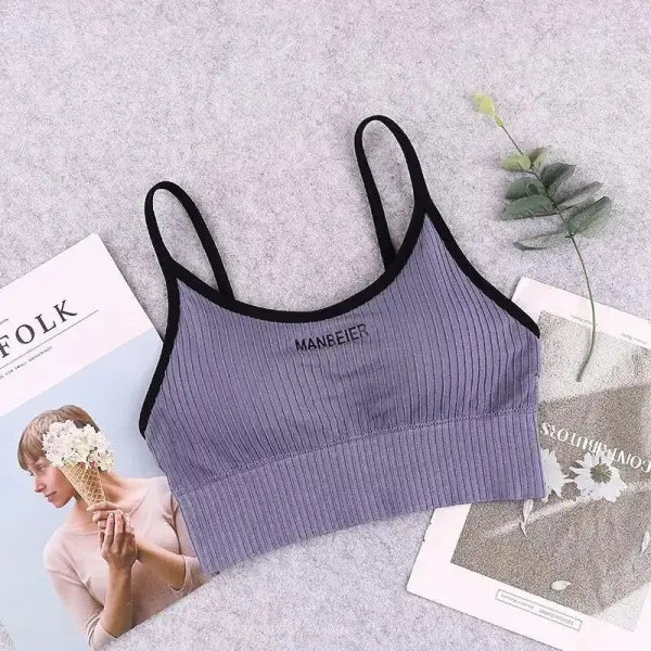 New Sports Bra For Women Gym Sexy Crop Top Bra Women Cotton Underwear Soft Comfort Tube Tops Female Brassiere Tops