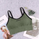 New Sports Bra For Women Gym Sexy Crop Top Bra Women Cotton Underwear Soft Comfort Tube Tops Female Brassiere Tops