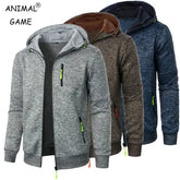 Men’s Oversize Zipper Hoodie – Streetwear Long Sleeve Winter Warm Jacket for Outdoor Tracksuit Style