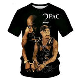 Men’s 2pac Vintage Graphic T-Shirt – Harajuku Hip Hop Rap Tee Retro 90s Streetwear Short Sleeve Cotton Top - S49TX7222