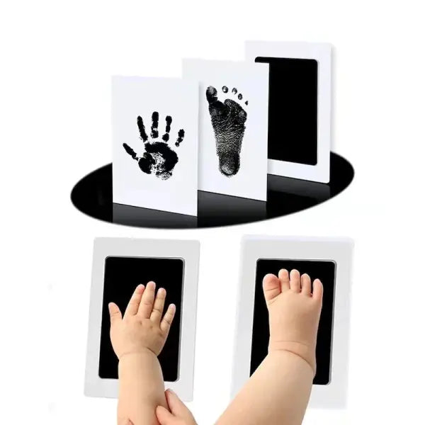 Newborn Baby DIY Hand and Footprint Kit with Ink Pads Photo Frame