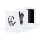 Newborn Baby DIY Hand and Footprint Kit with Ink Pads Photo Frame - Black