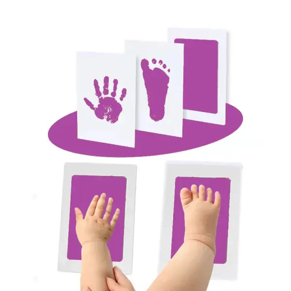 Newborn Baby DIY Hand and Footprint Kit with Ink Pads Photo Frame
