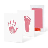 Newborn Baby DIY Hand and Footprint Kit with Ink Pads Photo Frame - Pink Ink Pad
