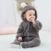 Winter Fleece Baby Animal Romper – Warm Christmas Jumpsuit Outfit for Newborn Boys & Girls