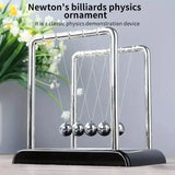 Newton Cradle Balance Steel Ball Pendulum for Physics Stress Relief - Cube Pool B