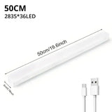 Night Lights Wireless LED Motion Sensor Lamp USB Rechargeable Magnetic For Wardrobe Room Closet Kitchen Aisle Tube